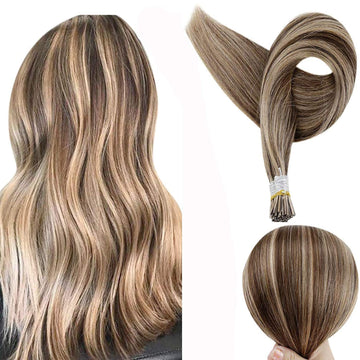 Up To 73% Off I Tip Hair Extensions Remy Pastel Highlighted Hair Extensions (#3P27) - FShine Shop